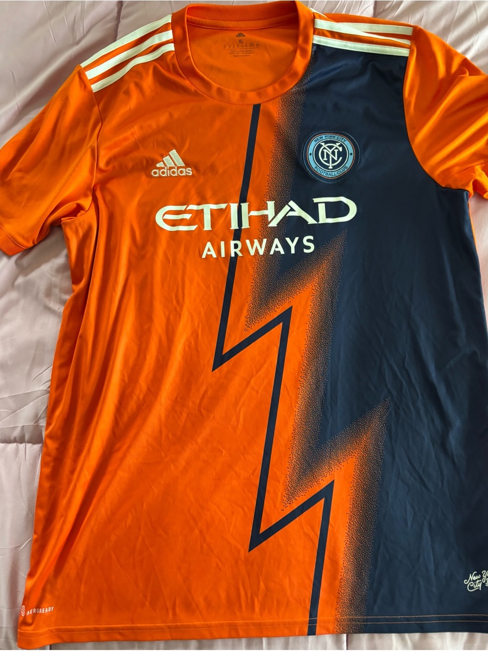 Adidas Men's NYCFC Orange & Navy Soccer Jersey